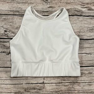 White IVL High Neck Sports Bra With Mesh Panels Size 8